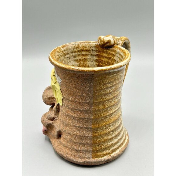 Vintage Ugly Face Mug "Party Animal" Handcrafted Art Pottery Mug Coffee Mug - Picture 6 of 12